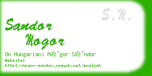 sandor mogor business card